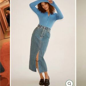 Rolla’s Chicago Midi Skirt Lyocell Blue size 29.